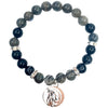 Full Moon Bracelet - Black Tourmaline &amp; Blue Labradorite -
