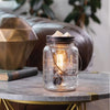 Glass Mason Jar Vintage Bulb Illumination Fragrance Warmer -