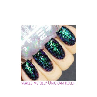GLOW Nail Polish by Me Silly - Sparkle - Unicorn Glow