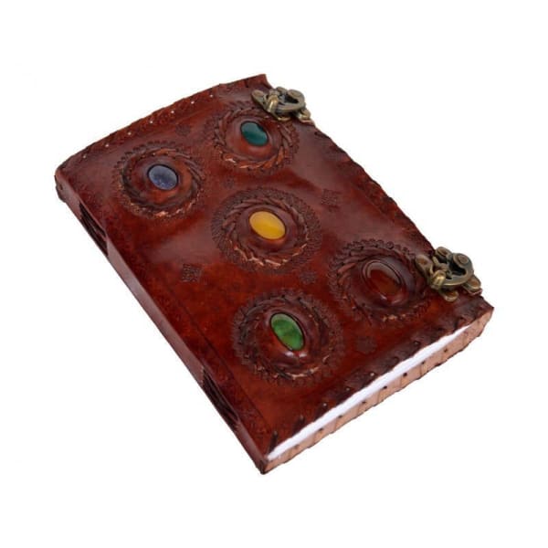 Gods Eye Stone Leather Journal - journal