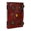 Gods Eye Stone Leather Journal - journal