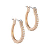 Gold Hoop and Dangle Earrings by Laura Janelle - Crystal