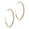 Gold Large Crystal Hoop Earrings
