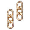 Gold Hoop and Dangle Earrings by Laura Janelle - Curb Chain