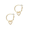 Gold Hoop and Dangle Earrings by Laura Janelle - &amp; Heart