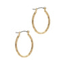 Gold Oval Hoop Earrings