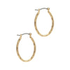 Gold Hoop and Dangle Earrings by Laura Janelle - Oval