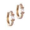 Gold Crystal Focal Hoop Earrings