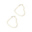Gold Large Heart Hoop Earrings