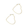 Gold Large Heart Hoop Earrings