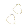 Gold Hoop and Dangle Earrings by Laura Janelle - Large Heart