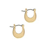 Gold Mini Crescent Hoop Earrings