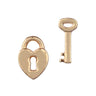 Gold Lock and Key Stud Earrings