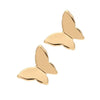 Gold Stud Earrings by Laura Janelle - Butterfly