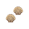 Gold Seashell Stud Earrings