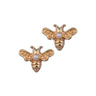 Gold Bumble Bee Stud Earrings