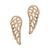 Gold Stud Earrings by Laura Janelle - Wing