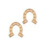 Gold Horse Shoe Stud Earrings