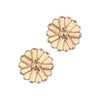 Gold Stud Earrings by Laura Janelle - Flower