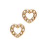 Pearl Heart Stud Earrings