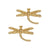 Gold Stud Earrings by Laura Janelle - Pearl Heart