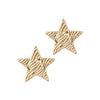Gold Stud Earrings by Laura Janelle - Star