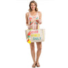 Good Vibes Only Canvas Woven Beach Bag - Done