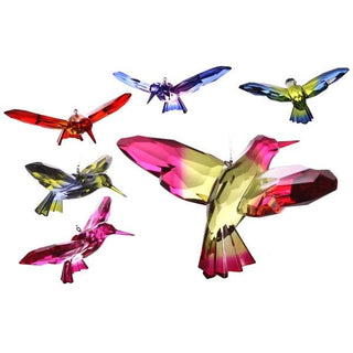 Hanging Two-Toned Hummingbirds - Crystal Suncatcher