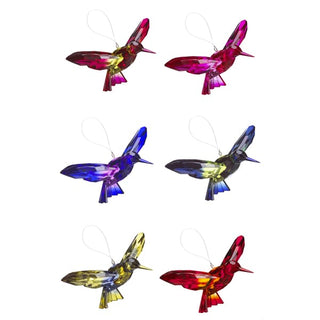 Hanging Two-Toned Hummingbirds - Crystal Suncatcher