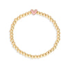 Heart Stretch Bracelet in Pink