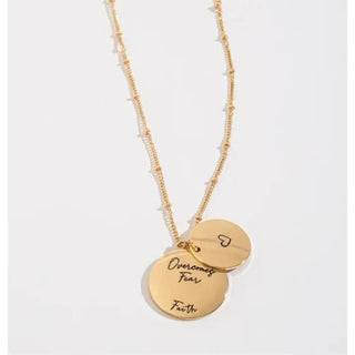Hidden Heart Pendants - Faith/Gold - Necklaces Gold Silver