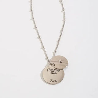 Hidden Heart Pendants - Faith/Silver - Necklaces Gold Silver