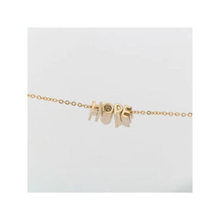 Hidden Message Necklace - Hope/Gold - pendant