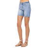 High Rise Light Wash Mid Length Shorts | Judy Blue 15220 -