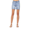 High Rise Light Wash Mid Length Shorts | Judy Blue 15220