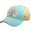 Hold My Drink While I Pet This Dog Distressed Trucker Hat -