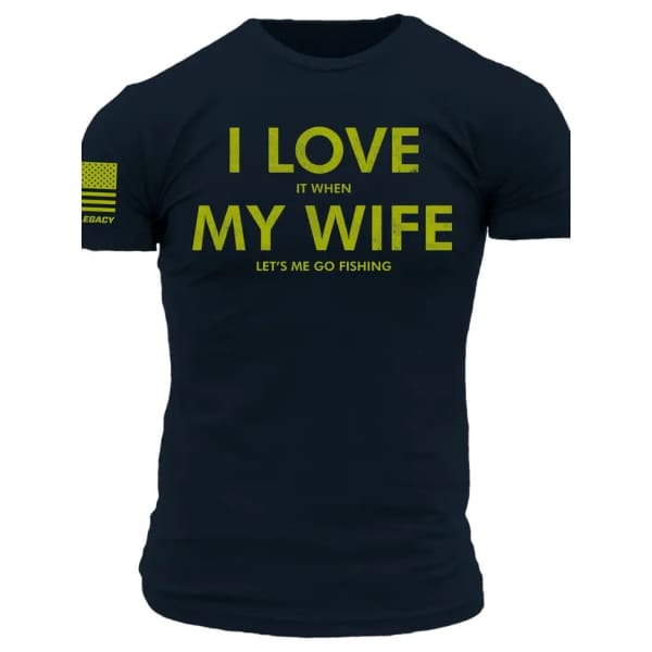 I Love My Wife Fishing T - Mens Shirts