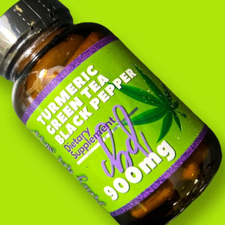 CBD Infused Turmeric | Green Tea | Black Pepper Capsules