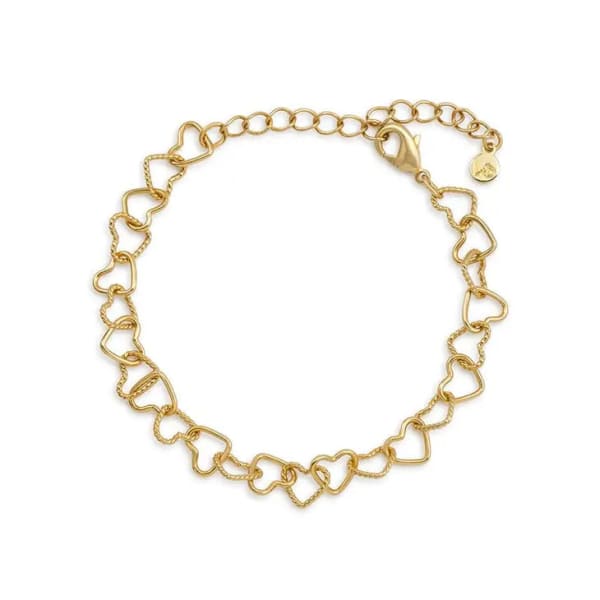 Interlocking Heart Chain Bracelet The Pretty Hot Mess