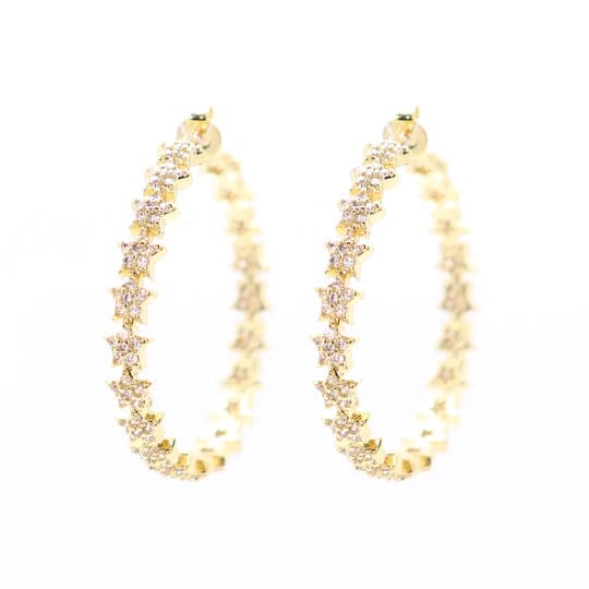 Juliet Gold Star Hoop Earrings