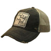 Just a Small Town Girl Distressed Trucker Hat - Black Light