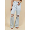KanCan High Waist Distressed Flare Jeans~ Light Wash - Jeans