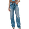 KanCan High Waist Distressed Flare Jeans~ Medium Wash Style