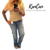 KanCan High Waist Distressed Flare Jeans~ Medium Wash Style