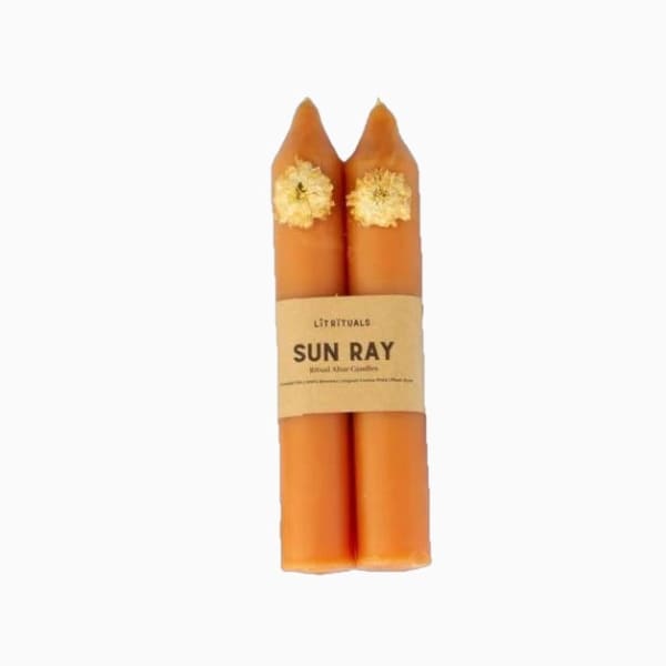 Large Sun Ray Altar Candles