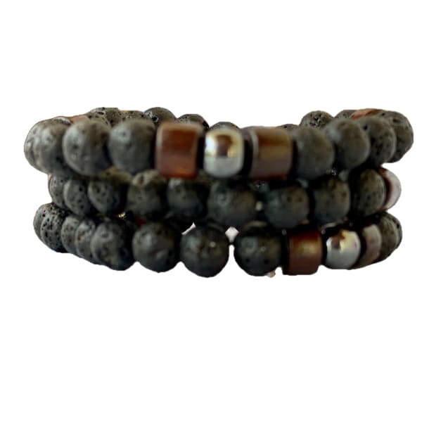 Lava Teakwood and Hematite Healing Bracelet - Done