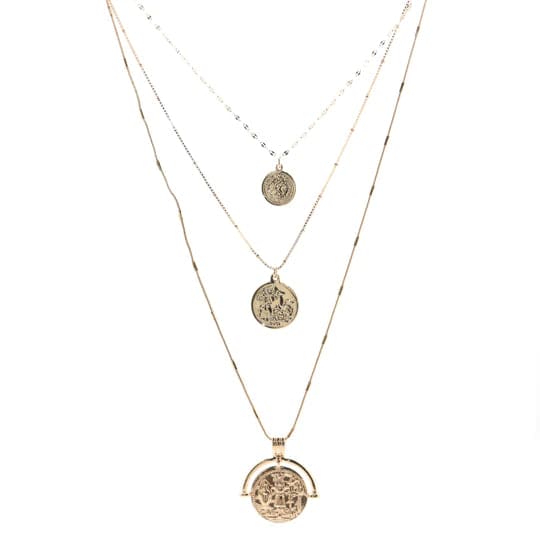 Layer All the Way Coin Necklace - Necklaces Gold Silver