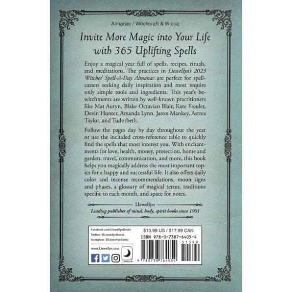 Llewellyn’s 2023 Witches’ Spell-A-Day Almanac - Book