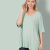 Luxe Boyfriend T Shirts - Saige Green / Small - &amp; Tops