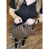 Luxe Checkered Clutch - Brown - Done